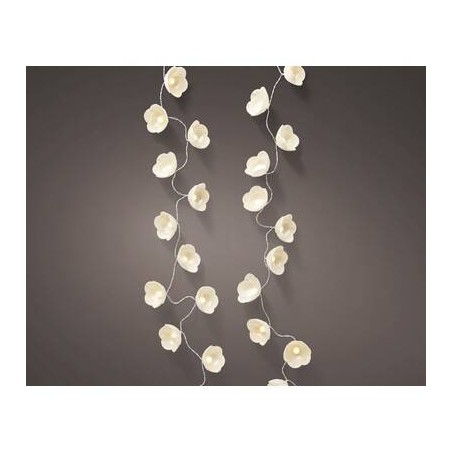 LUCI DECORATIVE FISSE 15LED 1,4mt FIORE BIANCO