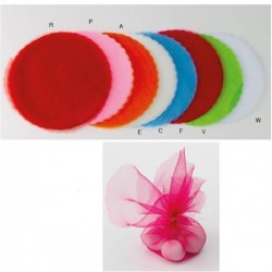 DISCHI ORGANZA VELO DI FATA SMERLATO ø23cm 50pz ROSSO